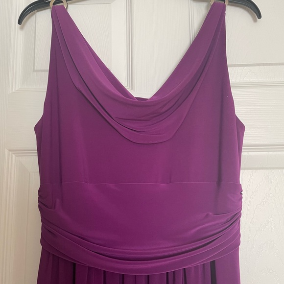 Fuschia color, stretch fabric polyester/spandex blend dress. - Picture 4 of 5